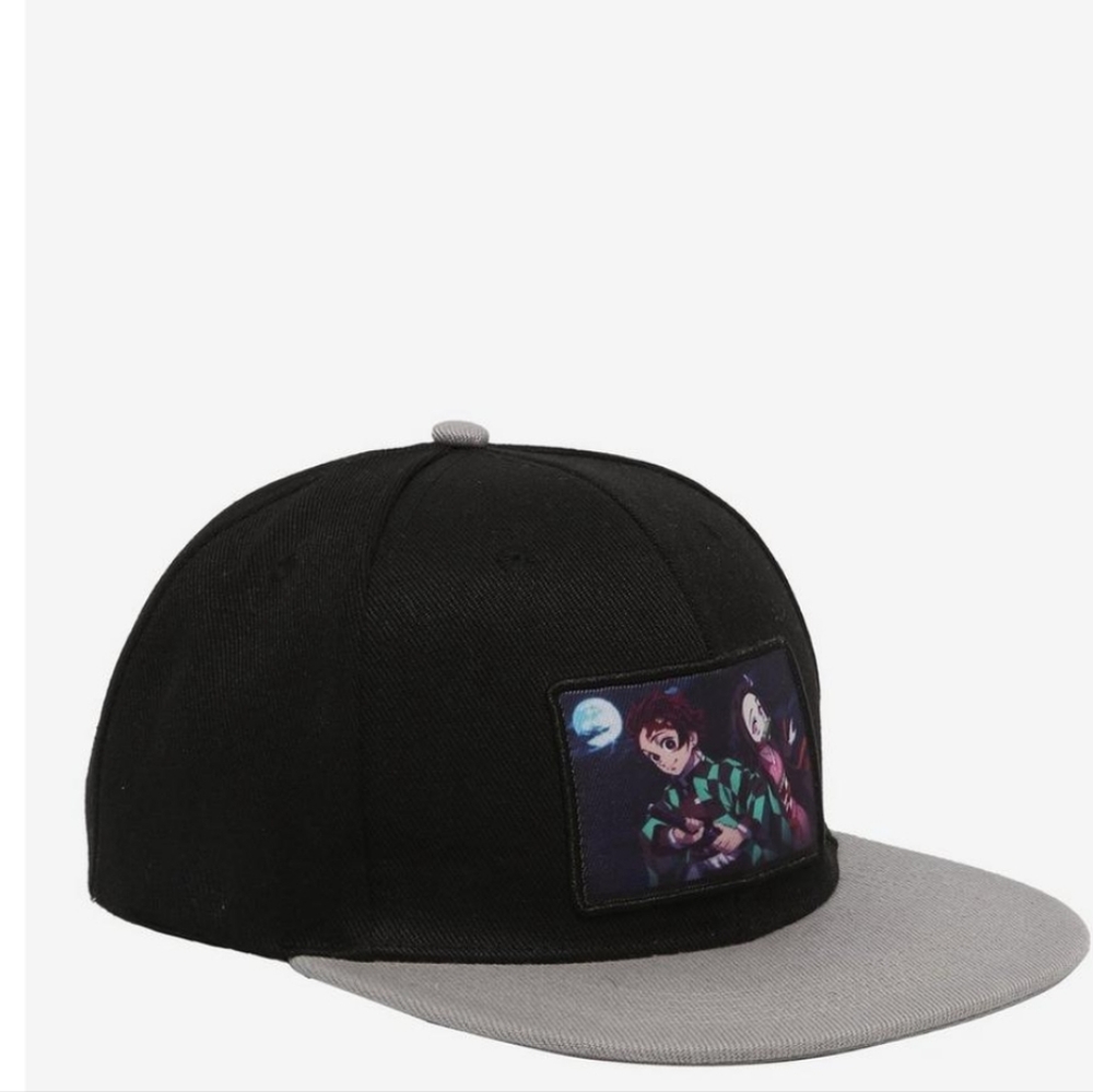 Demon Slayer: Kimetsu No Yaiba Tanjiro & Nezuko Patch Tonal Snapback Hat - NEW